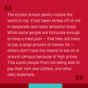 Having Eccles purchase the regalia is lifting such a financial burden and frankly confirming my attendance at the ceremony. It’s very helpful to have assistance and genuinely be able to celebrate the accomplishment. 