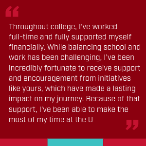 Having Eccles purchase the regalia is lifting such a financial burden and frankly confirming my attendance at the ceremony. It’s very helpful to have assistance and genuinely be able to celebrate the accomplishment. 